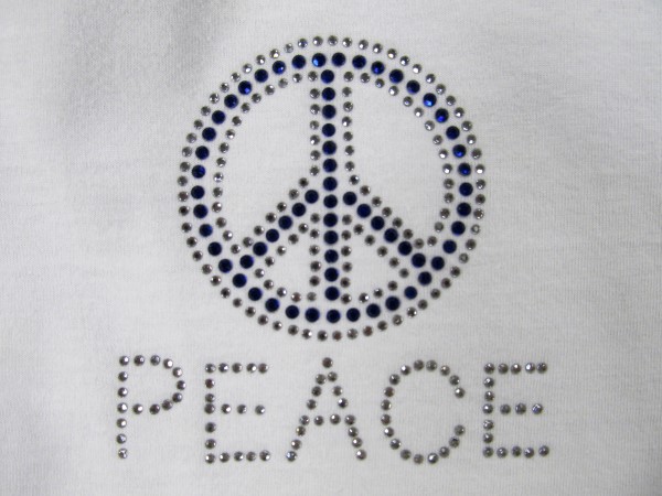Peace Hotfix Rhinestone Design
